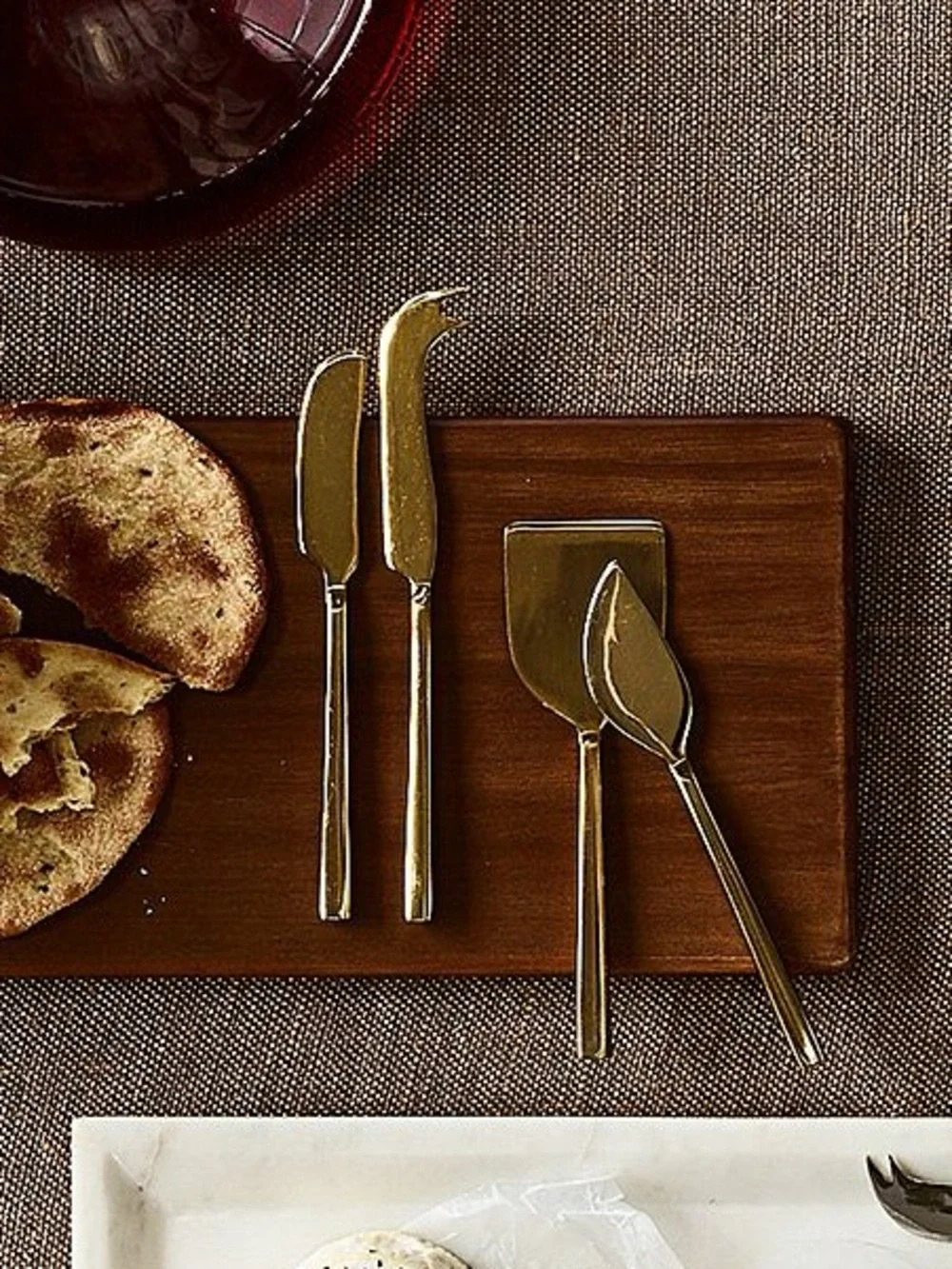 NEW! Pottery Barn Cheese Knives Set of 4 NIB